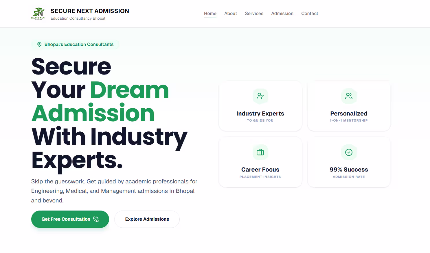 Secure Next Admission